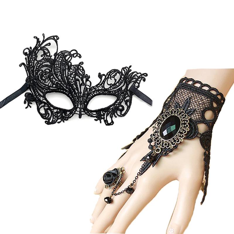 Black Gothic Lace Arm Jewelry – Women's Retro Hollow Out Accessory