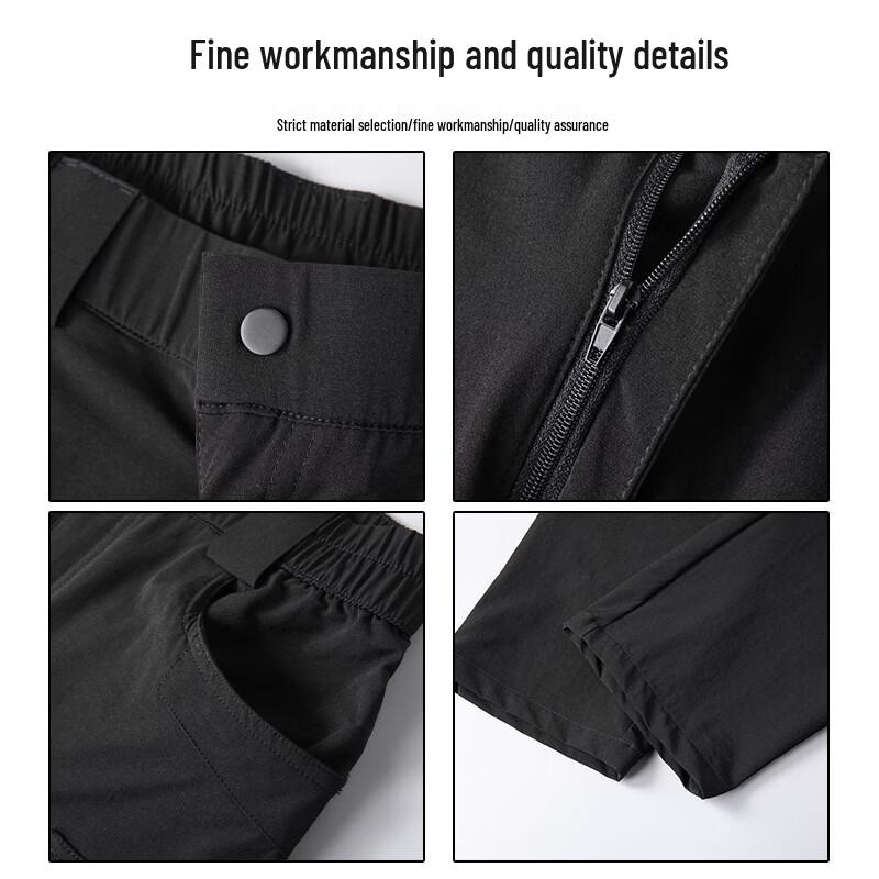 DIBINZE Men's Plus Size Breathable Straight-Leg Stretch Cargo Pants