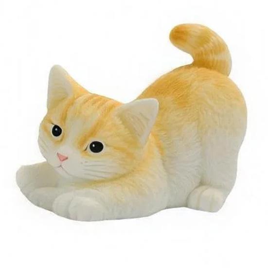 Mini Resin Cat Figurines Cute Realistic Cat Statue Miniature Animal Figures for Cake Toppers Car Dashboard Decor Micro Landscape Dollhouse DIY Crafts G