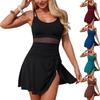 Costume da bagno intero snellente da donna con pance arricciate