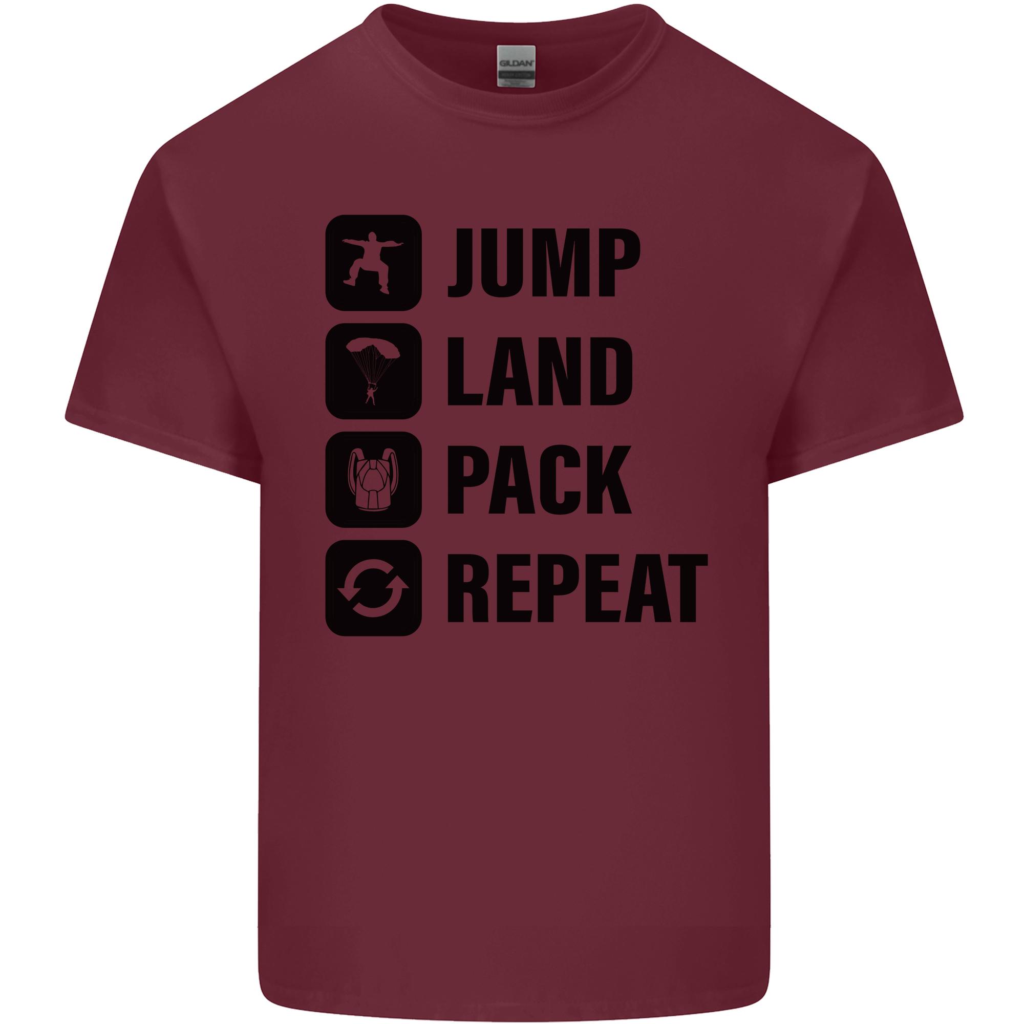 Skydiving Jump Land Pack Funny Skydiver Unisexs Light Cotton TShirt S