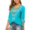 2026 New Printed Short-Sleeve Top Fashionable Summer V-Neck Women's Casual T-Shirt