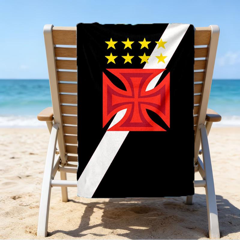 Vasco Fußballverein Bedrucktes Strandtuch, Superweiche Mikrofaser, Perfektes Geschenk Geburtstag, für Pool, Strand, Reisen, für Familie und Freunde