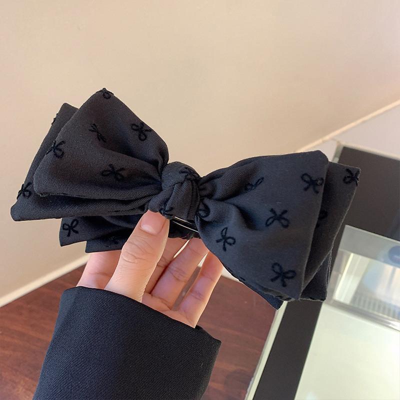 French Retro Bow Claw Clip Women'S Back Of The Head Ponytail Clip Hair Accessories