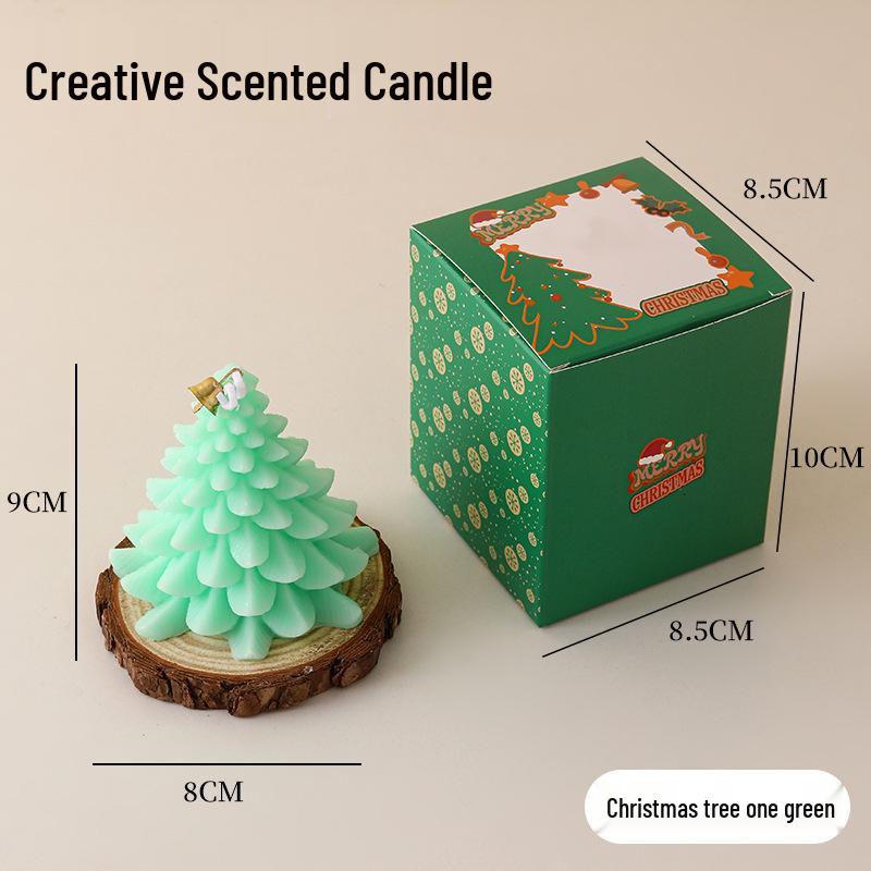 Handmade Christmas Tree Scented Candle: Cute Cartoon Ornament & Creative Holiday Gift