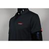 Monster Sport Embroidered Polo Size Short Dry UV ZWS74KL Shirt, Black, L, Sleeve, Moisture-Wicking, Quick-Drying, Mesh, UPF20, Protection,