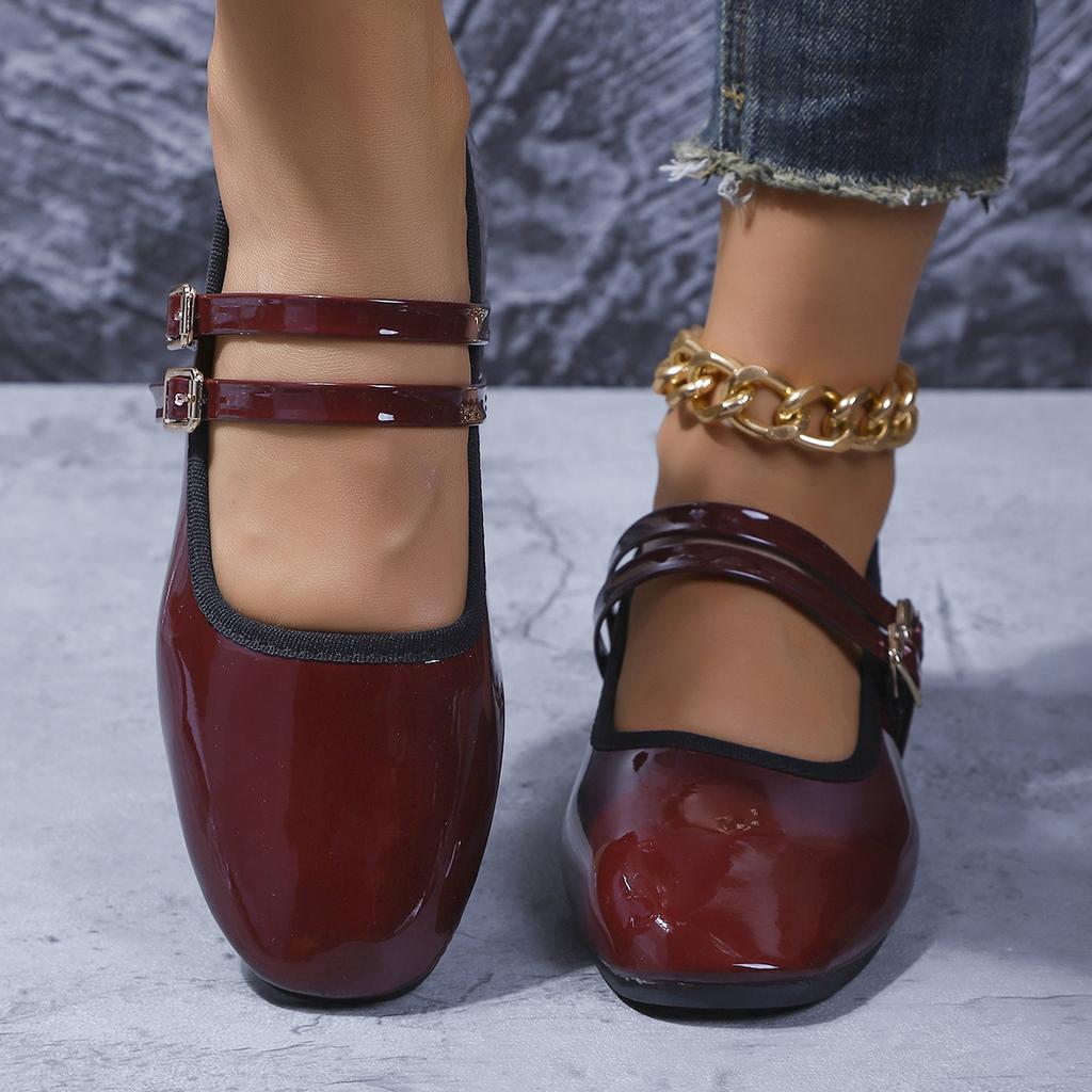 Damen flache Schuhe Sommer Französischer Stil Quadratische Zehenpartie Schuhe Damen Niedriger Absatz Mary Janes Schuhe zum Hineinschlüpfen Runde Zehenpartie Modische Sneaker Damen