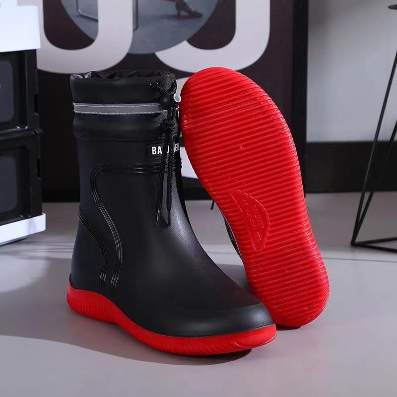 

Мужская закрытая обувь для дождя новая водонепроницаемая обувь уличные водные сапоги кухонная нескользящая рабочая резиновая обувь бархатный хлопок теплые резиновые сапоги 45