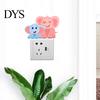 Decorative Party Scene Accents Cute Elephant Switch Sticker, PVC Waterproof Light Decal, Protective Cover for Safe Electrical Surround Stickers
