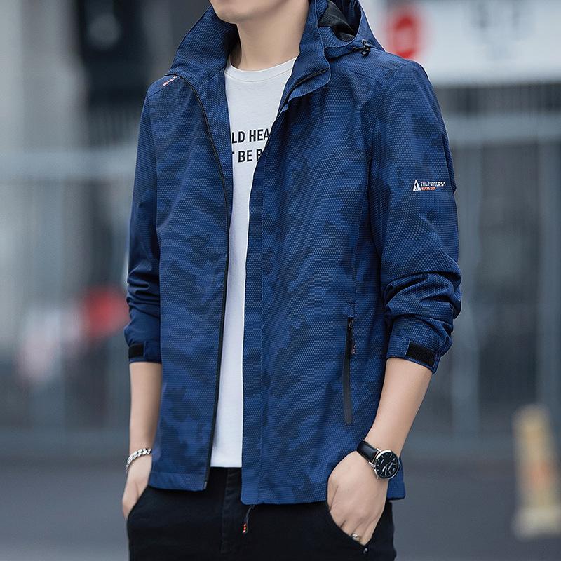 Jacket Men's New Autumn Jacket Trendy Brand Waterproof Windproof Hooded Jacket Couple Mountaineering Jacket Men