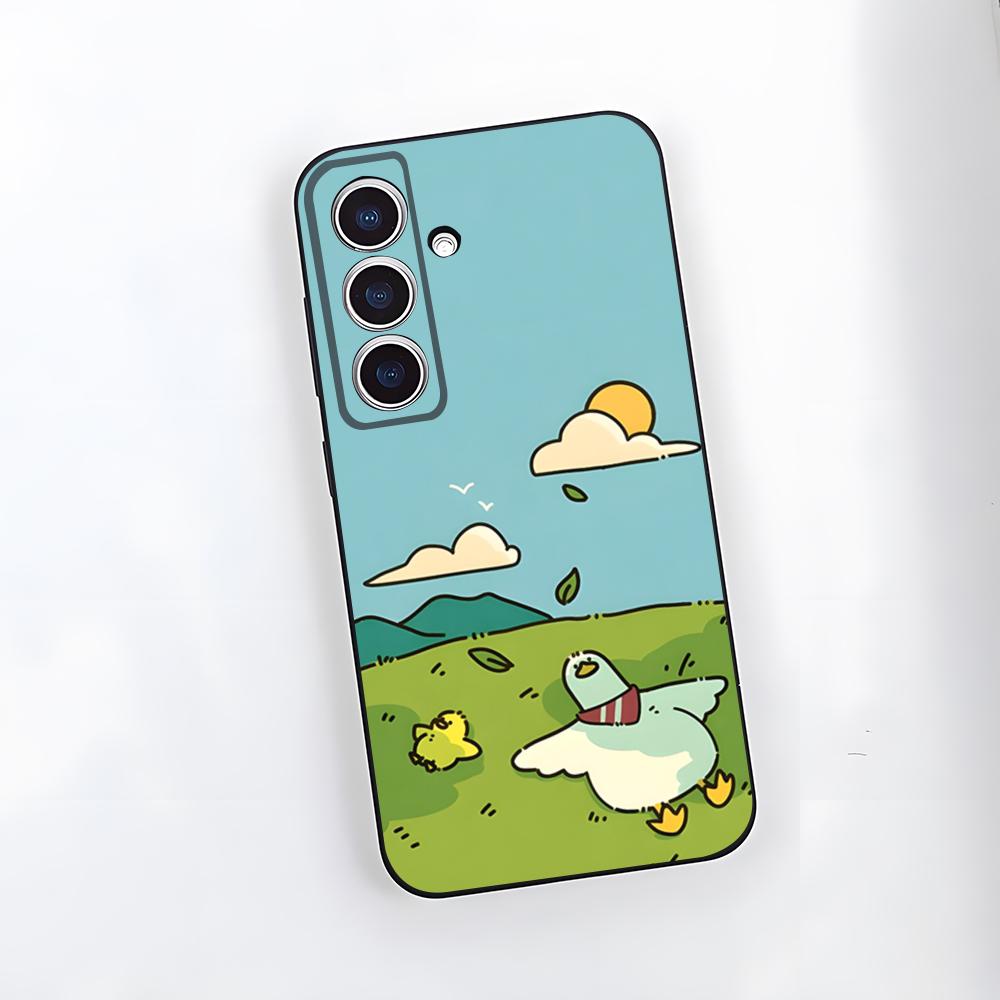 Cute Cartoon Duck Phone Case For Samsung A25 A13 A33 5G A54 A36 A35 A56 A52 A14 Shockproof Soft Cover