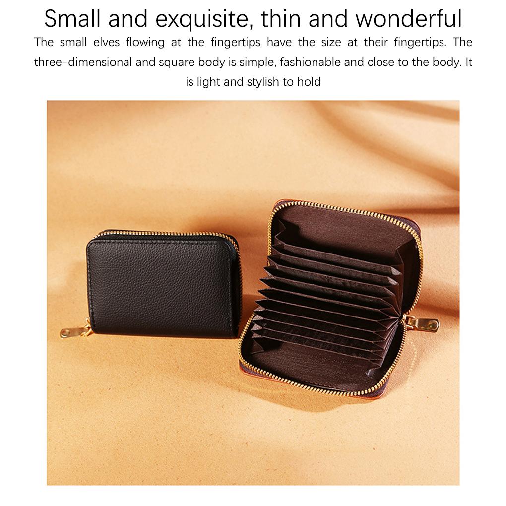 Female Fashion Wallet Multi-slots Large Capacity Wallets Portable Leather Change Money Purse Anti-lost Bus Card Holder
