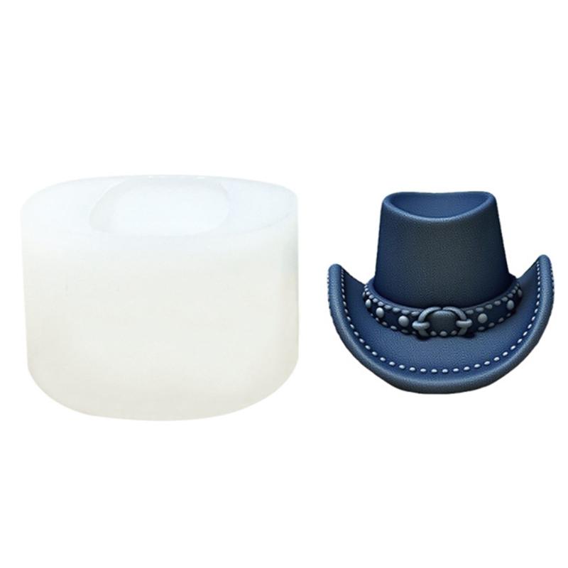 Cowboy Hat Silicone Candle Molds for Making Soap Chocolate Home Decoration Multiunctional Silicone Mould for Epoxy Resin