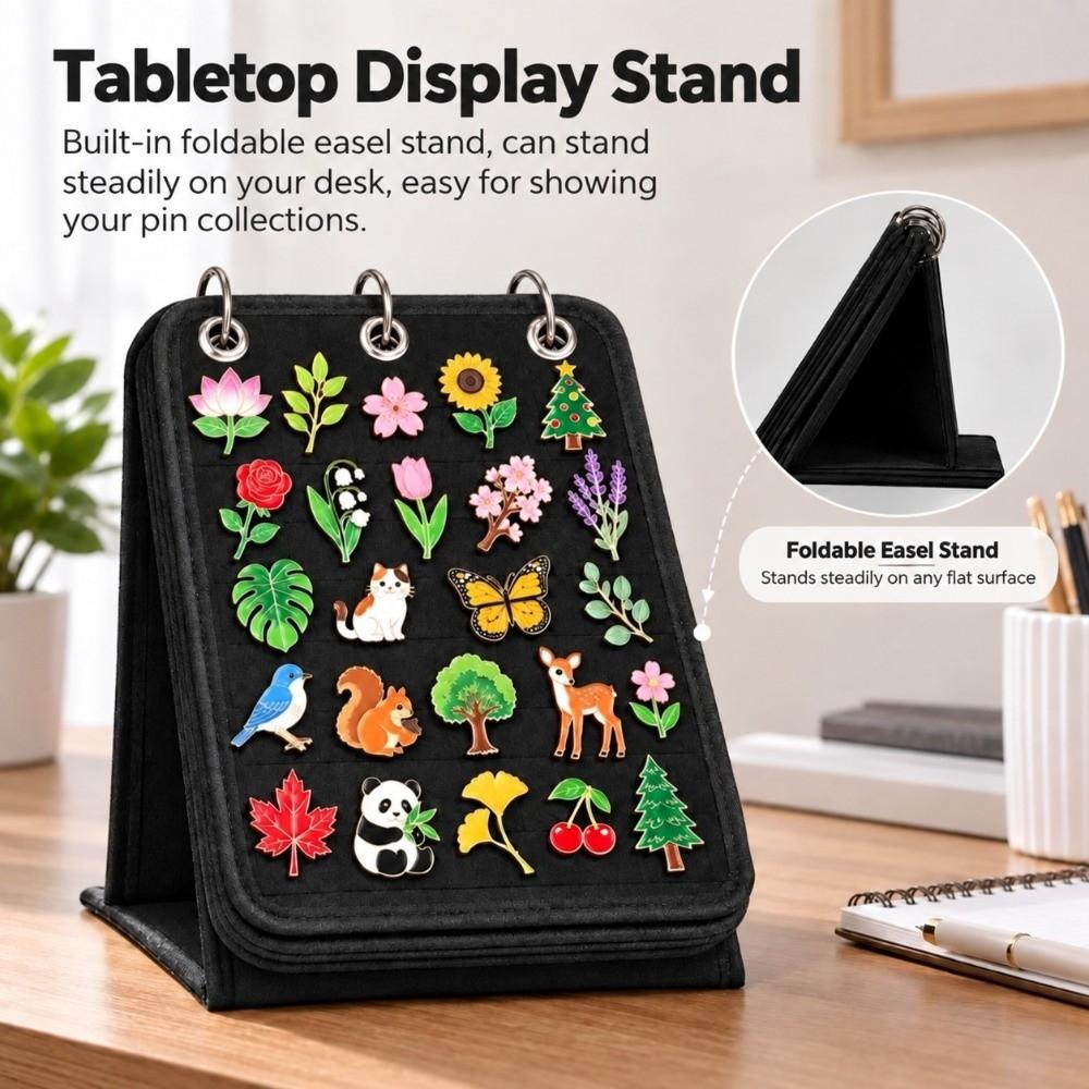 Felt Enamel Pin Display Book Removable Pages Pin Trading Book Badge Brooch Lapel Pin Storage