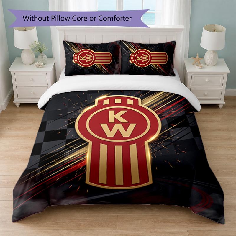 Kenworth Print 3-teiliges Bettwäsche-Set Bettbezug mit zwei Kissenbezügen Weiche Bettwäsche für Haushalt Schlafzimmer