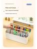 Handheld Colored Pencil & Marker Storage Box with Compartments – Large Capacity Pen & Brush Organizer for Students