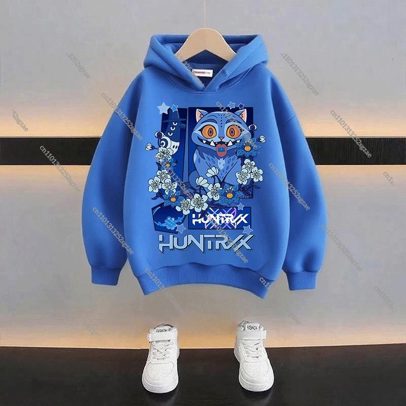 Kids Cartoon KPop Demon Hunters Hoodie 2025: Cool Hooded Pullover Sweatshirt For Boys Girls Casual Fashion Top
