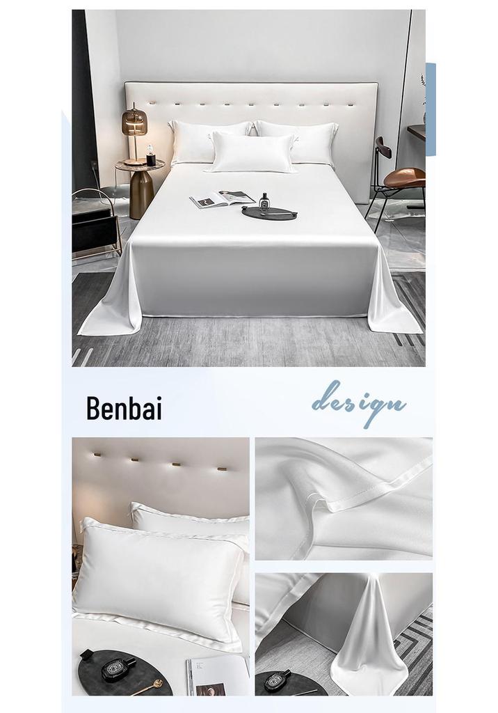 Popular 100% Cotton Sateen Bed Sheet Set - Solid Color, Long Staple Cotton, Single/Double Sizes, Three-Piece Collection