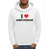 I Love Amsterdam Letter Printing Men Hoodies Pocket Loose Soft Streetwear Vintage All-Match Hoodie Autumn Fleece Man Hoody