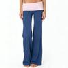 Pantaloni Casual da Donna alla Moda Color Block Vestibilità Aderente per Casa Sport Fitness Micro Svasati