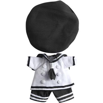 HIGHAWK Obitsu 11 Outfit for OB11 Obitsu Doll (11cm Body), Sailor Uniform, 12-Minute Bid P9, Navy Blue, 3-Piece Set (Black)