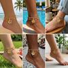 Fashion Metal Flower Pendant Anklet For Women Bohemian Vintage Gold Color Flower Tassel Ankle Chain Summer Beach Foot Jewelry