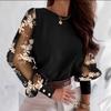 Blouse met lange mouwen en bloemenprint en ruches voor dames