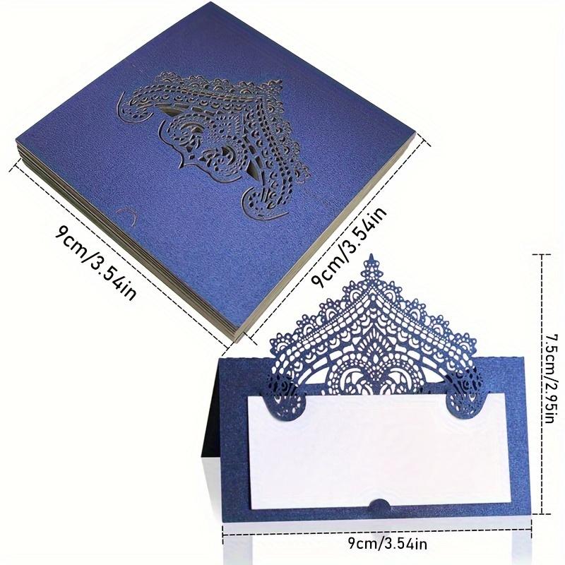 1Set 20Pcs Dimensional Lace Wedding Seating Cards - Reusable Place Cards with Stands for Table Arrangement