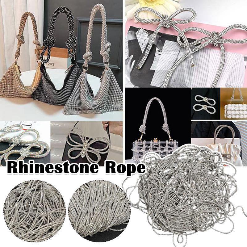 1/5/10/20/30Yards Rhinestone Rope Glitter Crystal Tube Cord Trim Diy Jewelry Bracelet Necklace Shoelaces Bag Drawstring Strap