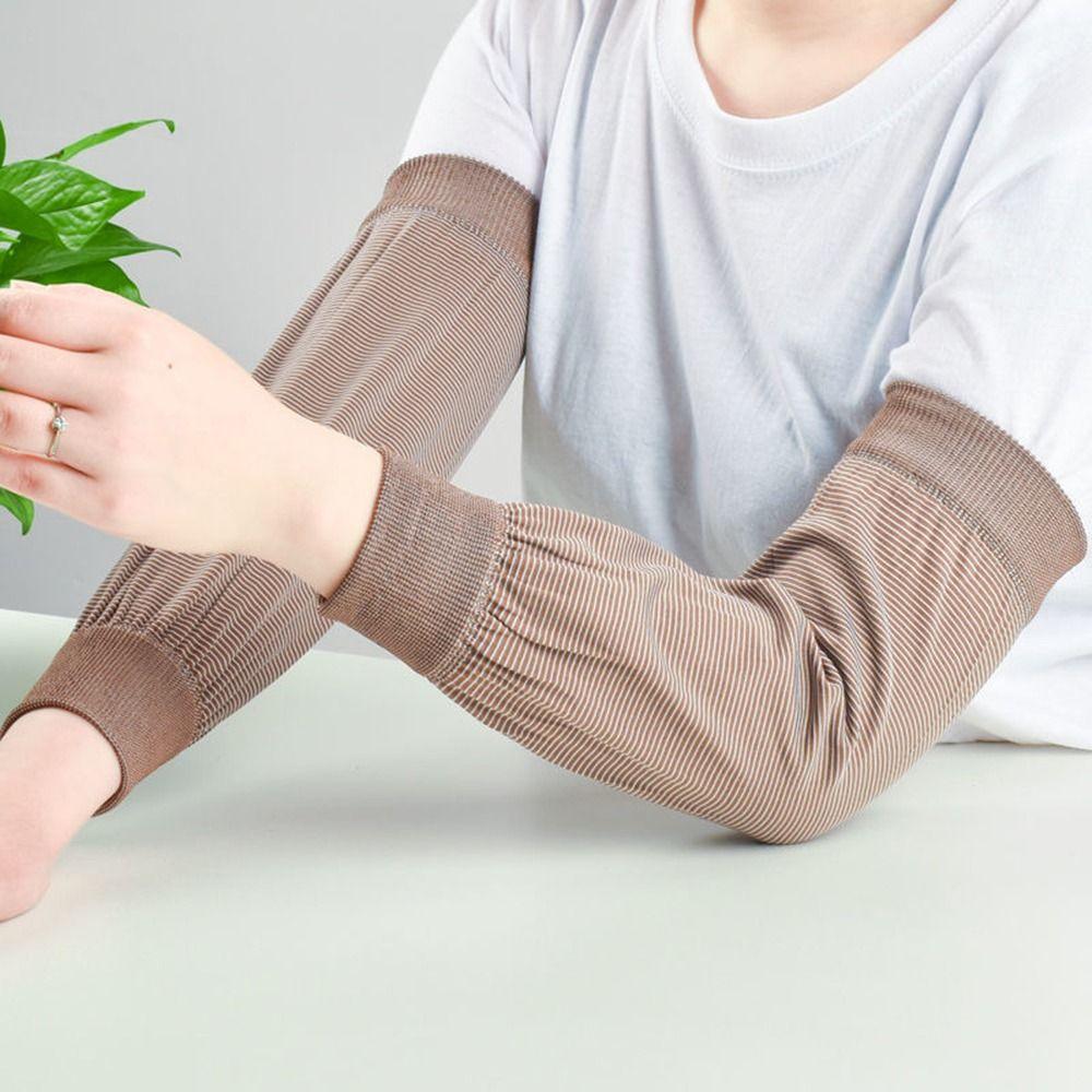 Sun Protection For Men Long Sleeves Cooling Sleeves Striped Arm Sleeves Arm Warmer Arm Cover