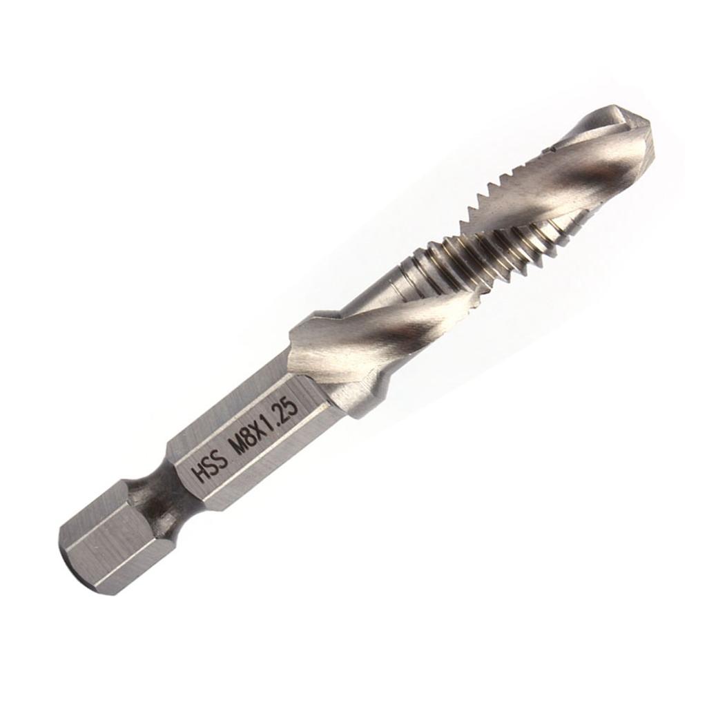 Hex Handle Tap Drill Bits M6 HSS 1/4" Hex Shank Drill & Tap Taper Drill Bits Power Tool Part Hex Shank Drill Tap Taper Drill Bit