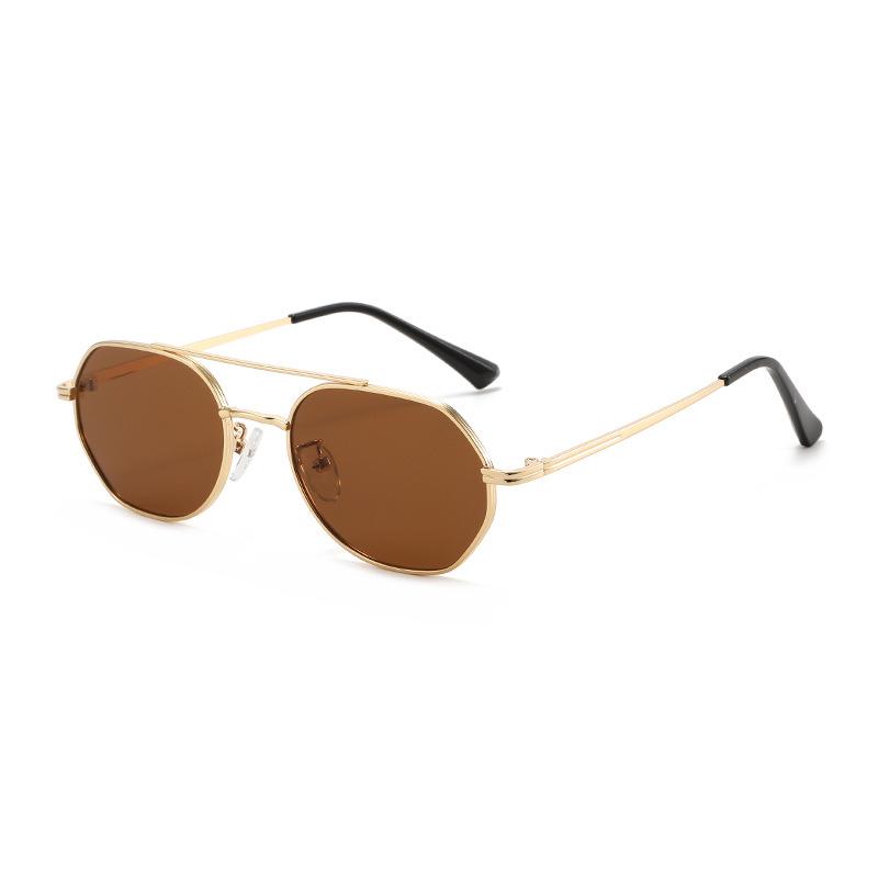 High-End Women s Retro Oval Metal Sunglasses for Driving Regular