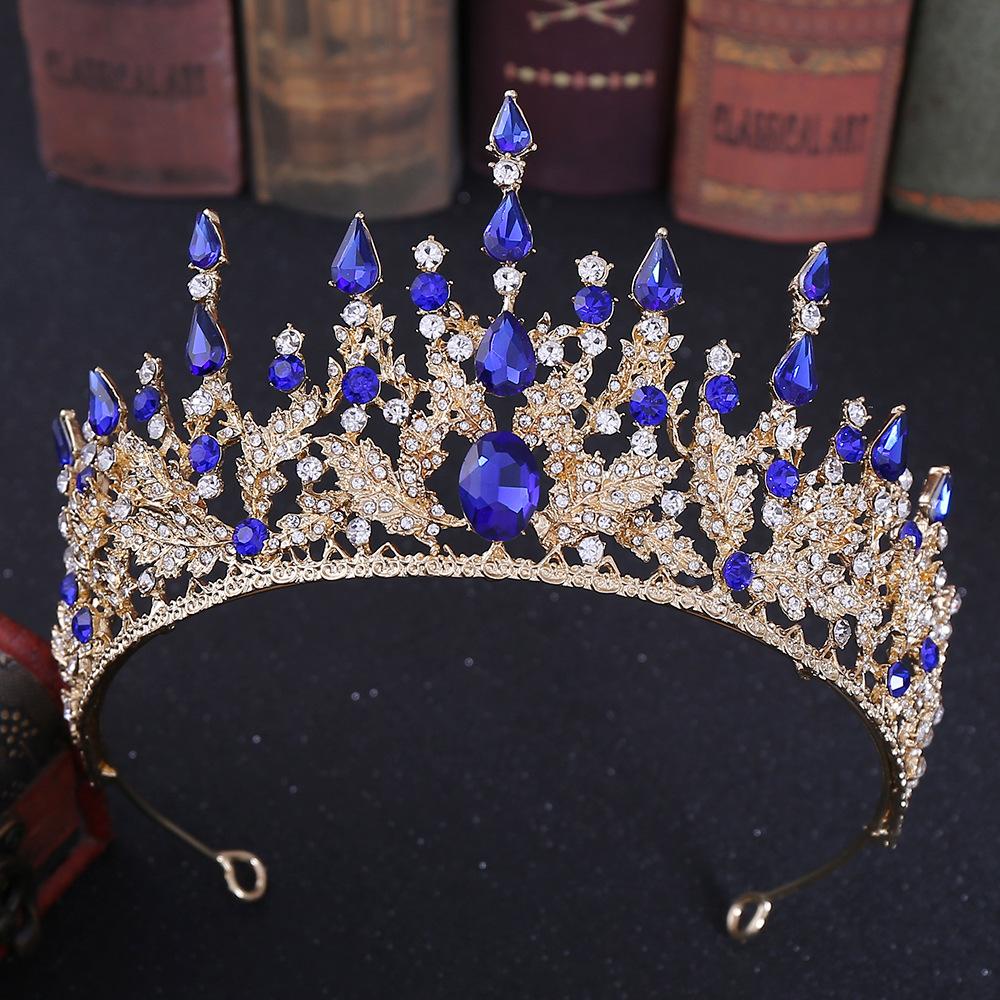 Baroque Bridal Crown Tiara Rhinestone Hair Accessories Princess Crown Wedding Dress Accessories
