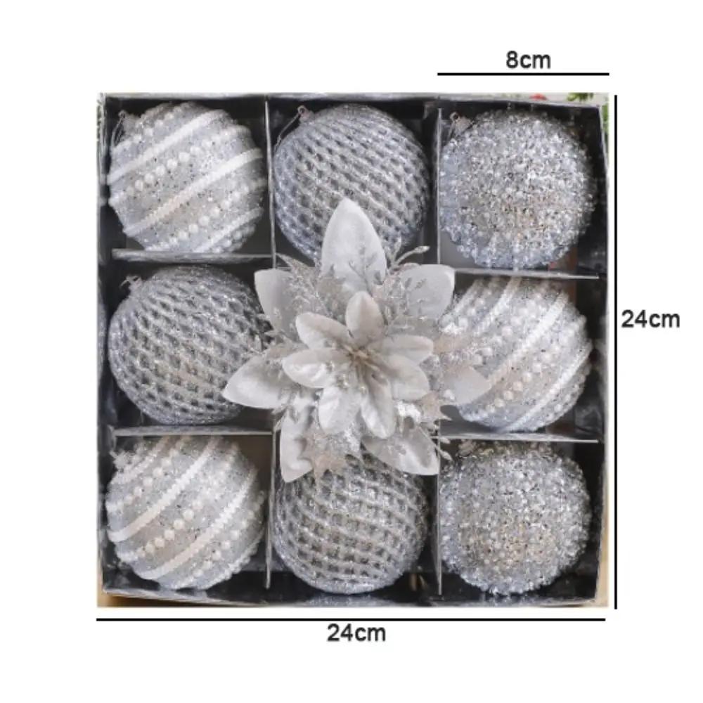 Creative 8cm Christmas Ball Set Foam Gift Ball Xmas Tree Hanging Christmas Decorations Xmas Baubles Xmas Ornament Ball