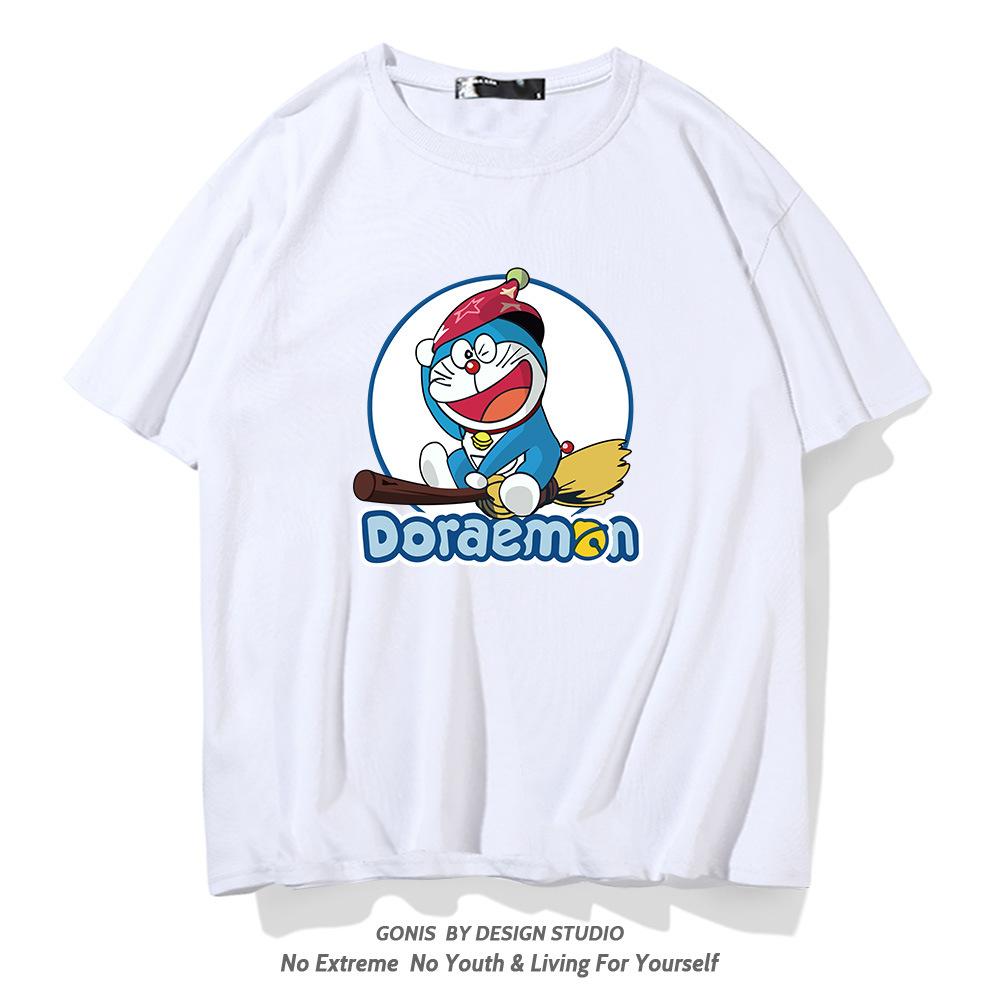 Japanese trendy brand pure cotton short-sleeve T-shirt for men and women, summer trendy personalized cartoon casual student loose short-sleeve top