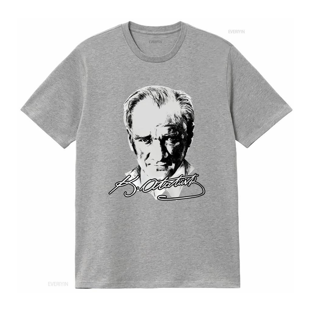 Ataturk Signature Portrait Black Unisex T Shirt Unisex Kids Top Tank Vintage Soft Fashion Breathable Slightly