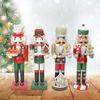 Patriotic Wood Nutcracker Soldier Figurine Patriotic Style Nutcracker Soldier Ornament Wood Figurine Christmas Decors