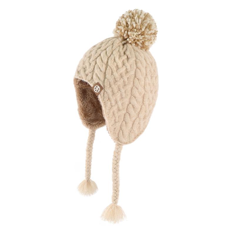 Children's Knitted Ear Protection Hat, Cold Resistant, Thick Skiing, Nordic Style Wool Blend, Direct Supply Knitted Hat