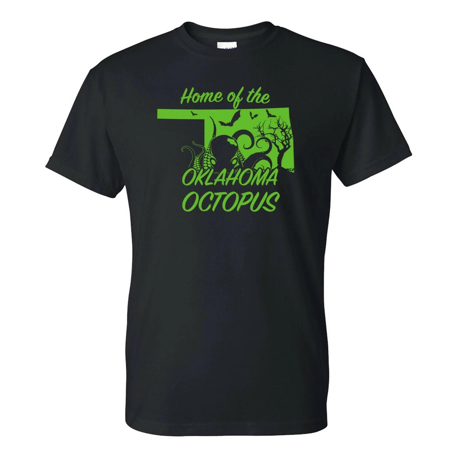 Oklahoma Octopus - Cryptid Hunting Horror T-Shirt - Black 4XL