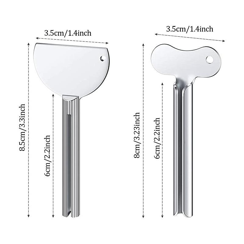 Portable Stainless Steel Toothpaste Squeezer & Hair Dye Dispenser Cleanser Squeezer, Bathroom Accessories, Half-Circle Wringer