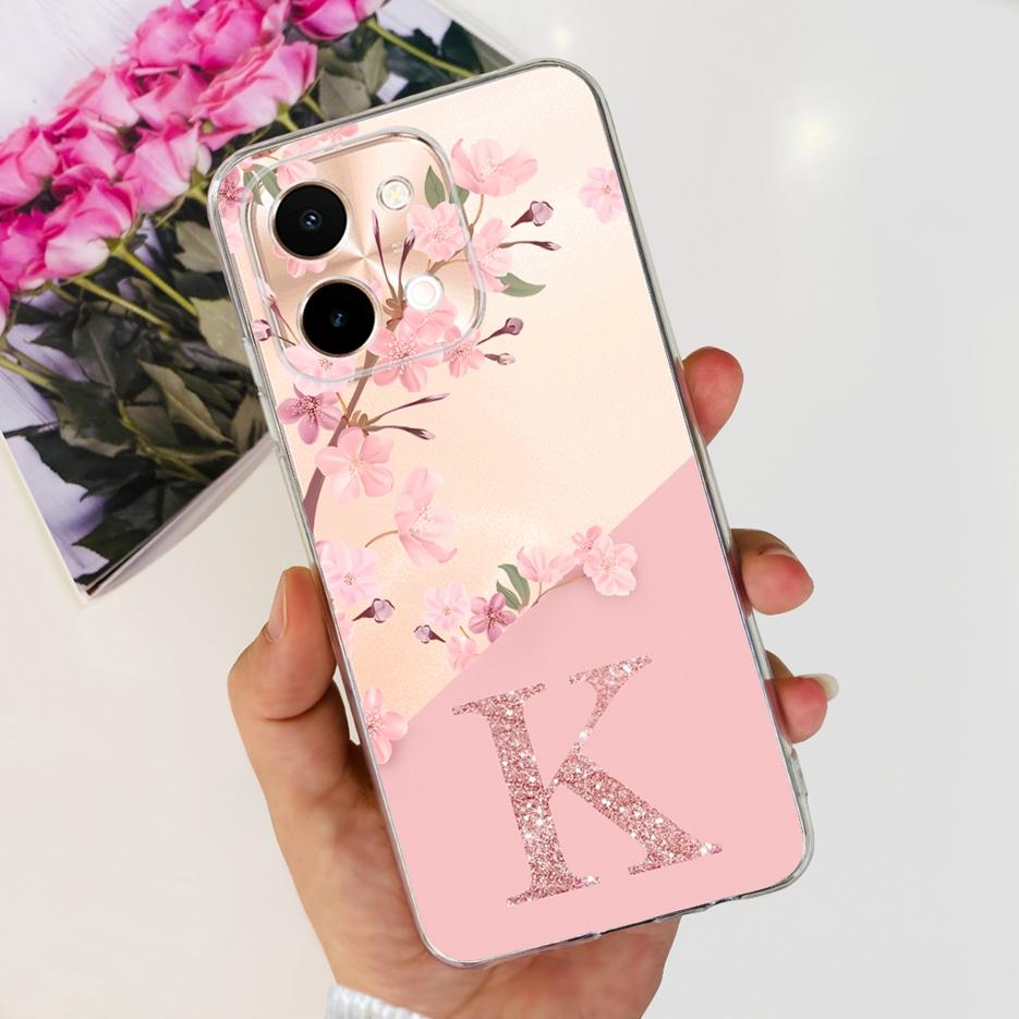 For Vivo Y28 4G Case V2352 New Letters Cover Clear Silicone Soft TPU Phone Case For Vivo Y28 Y 28 VivoY28 4G Fundas 6.68‘’ Shell