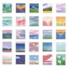 50 Scenery Oil Painting Graffiti Stickers for Children's DIY Diary, Skateboard, Phone Case, and Suitcase.