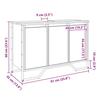 VidaXL Armoire lavabo de salle de bain chêne sonoma 91x35x60 cm, placard lavabo de salle de bain, meubles de salle de bain, 848660