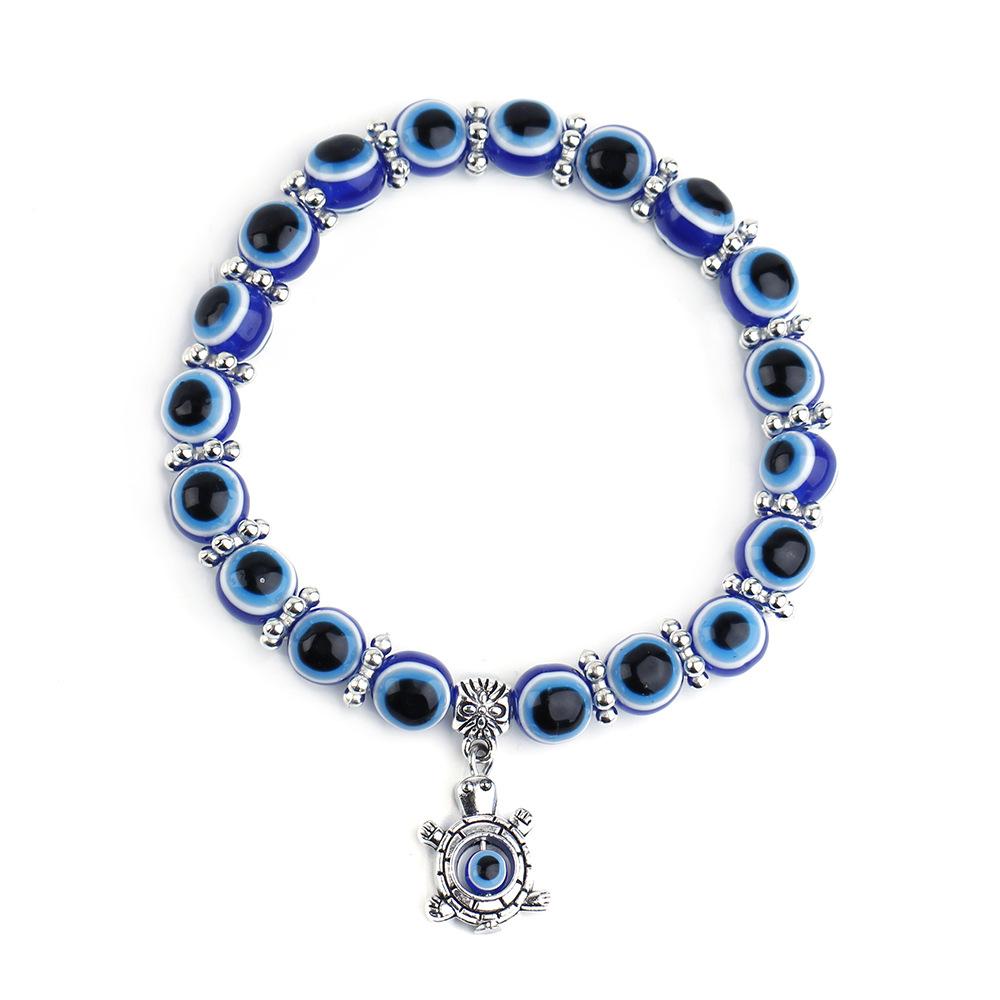 JYL TS Bracelet  Evil Eye Lava Bead Design Combines Protection And Calm 8MM turtle мирта зеленый