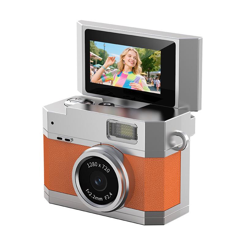 Retro CCD HD Thumb Flip Mini Digital Camera for Kids