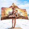 Love Series Pattern Seaside Vacation Beach Towel Swimming Bath Towel Microfiber Towel