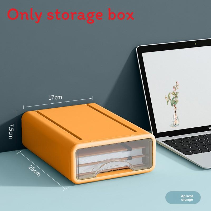 Desktop Organizer Plastic Storage Box With Drawers For Office And Makeup Supplies