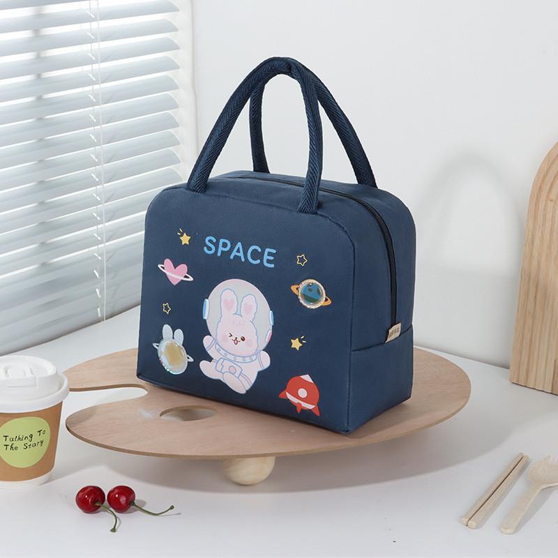 Lunch Bag Cartoon Oxford Cloth Aluminum Foil Insulated Bento Bag For School