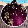 Weihnachten Runder Strandtuch Girly Romantisches Schneeflocken Handtuch Kreis Prinzessin Winter Stranddecke Weiche Poolhandtücher Picknickmatte