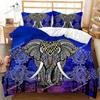 Bohemian Elephant Mandala Pattern Boho Style Duvet Cover Pillow Case Bedding Set Quilt Cover Double Bed Home Textile Luxury Gift